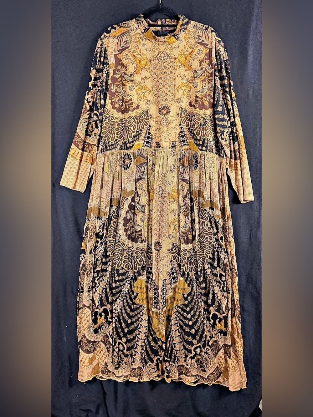 Soft Surroundings Maxi Dress Enchanted Forest Sage 18W Like New Lined
